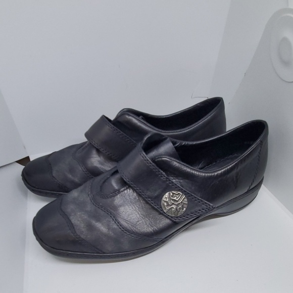 Rieker Antistress Loafers Black Leather shoe 41 - Picture 2 of 5